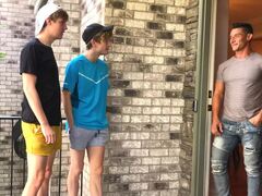 Jax Thirio & Wank Bailey share a wet threeway with their stepbrother's fat fuck-stick
